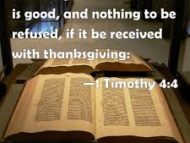 1 Timothy 4:4 Can we eat pork?